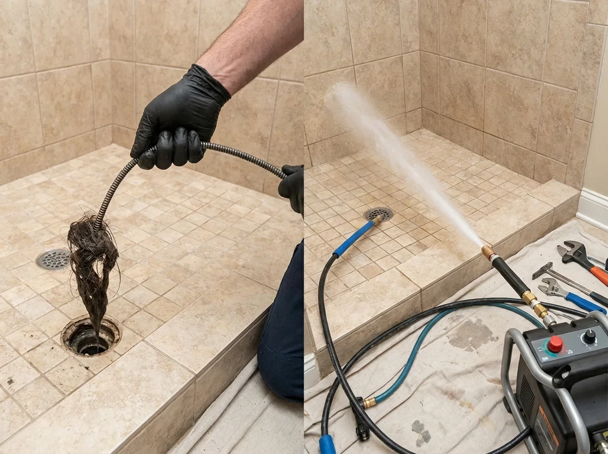 Effectiveness for Different Clogs — hydro jetting vs drain snaking
