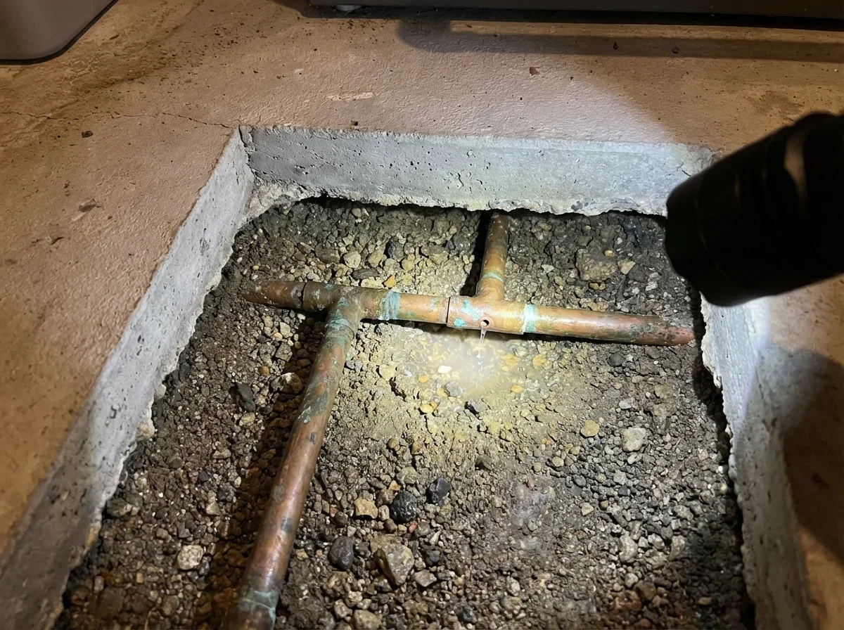 Slab Leaks and Hidden Corrosion — low water pressure causes