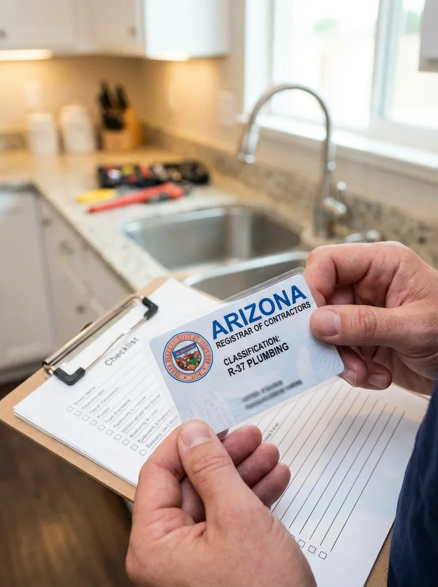License and Insurance Verification — questions to ask plumber Phoenix