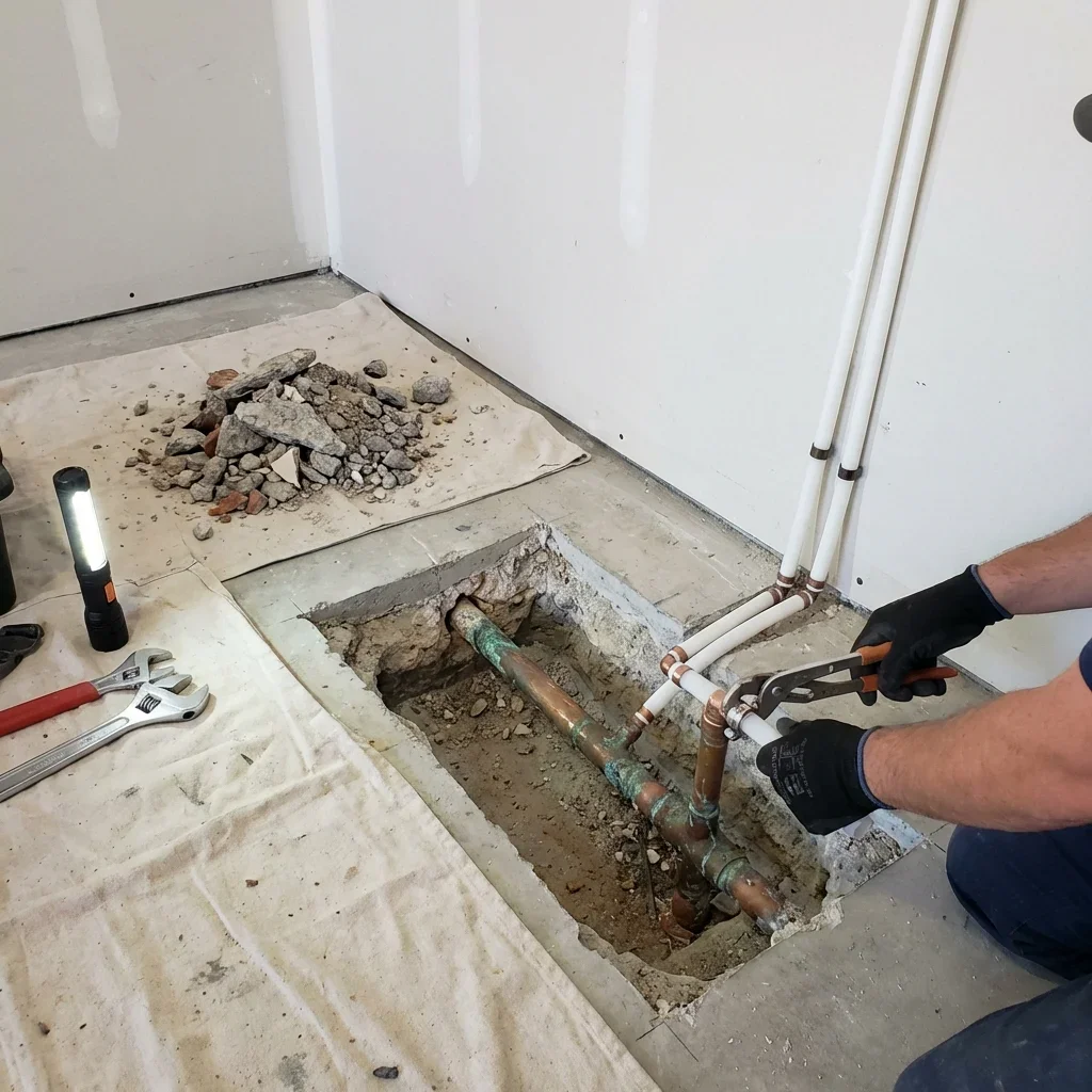 Choosing Between Repair, Reroute, and Repipe — slab leak repair cost Phoenix