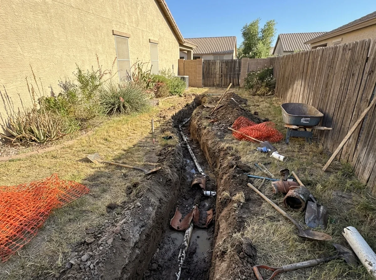 Don't let sewer line damage destroy your foundation call us today